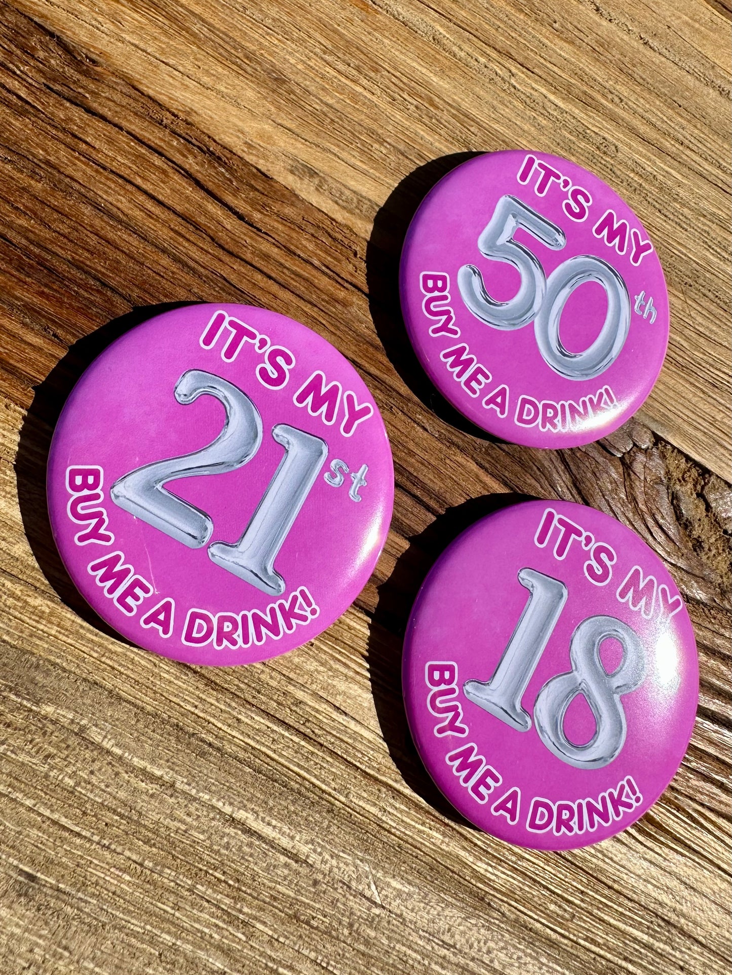 Buy Me A Drink Birthday Badge