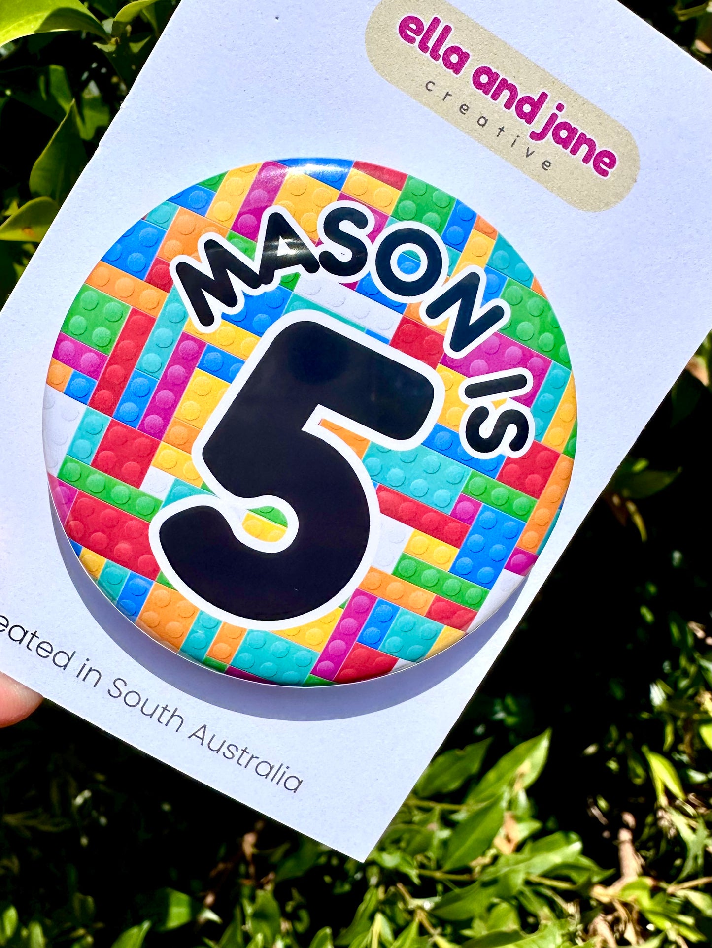 Building Blocks Birthday Badge