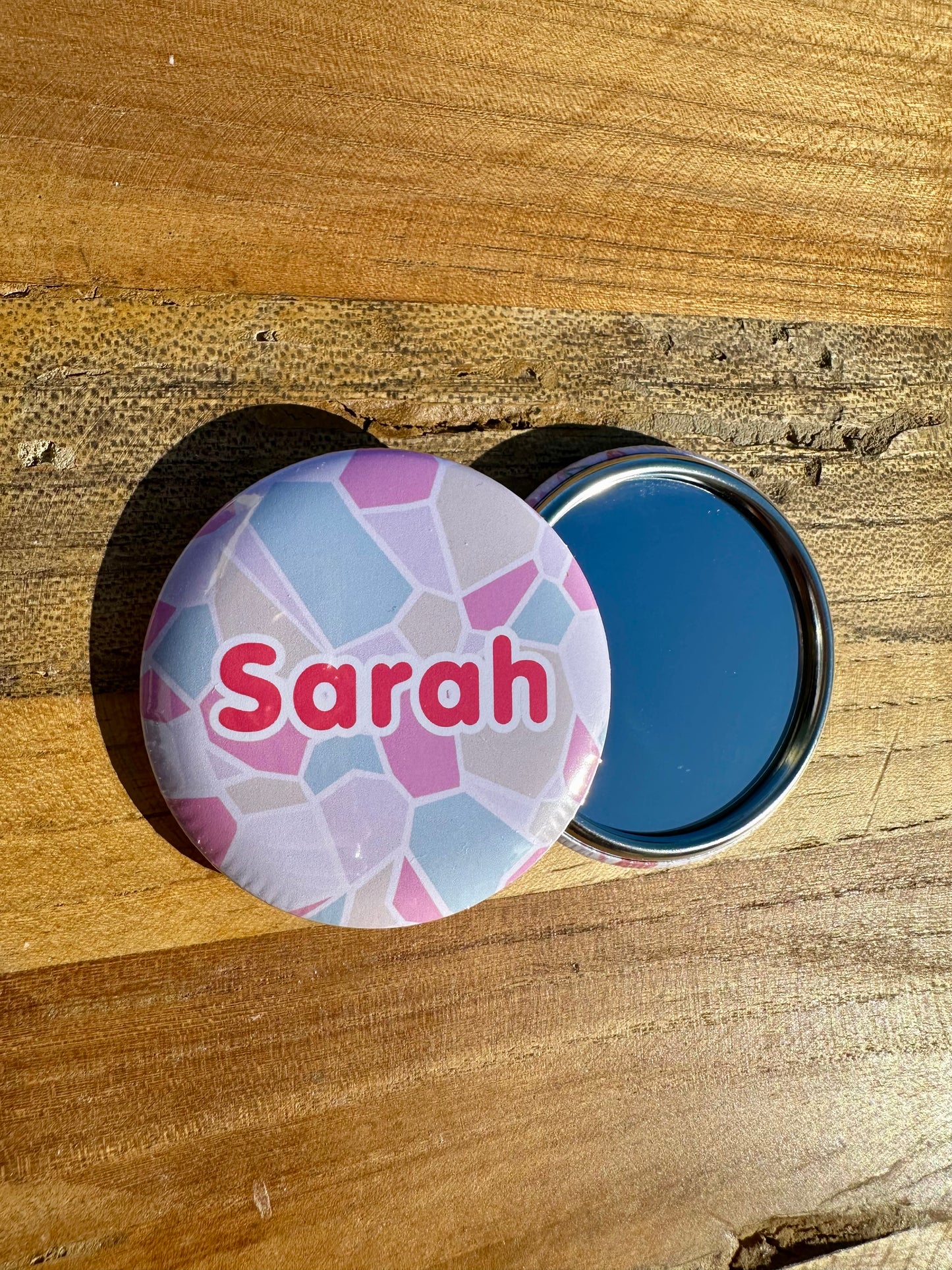 Personalised Abstract Pocket Mirror