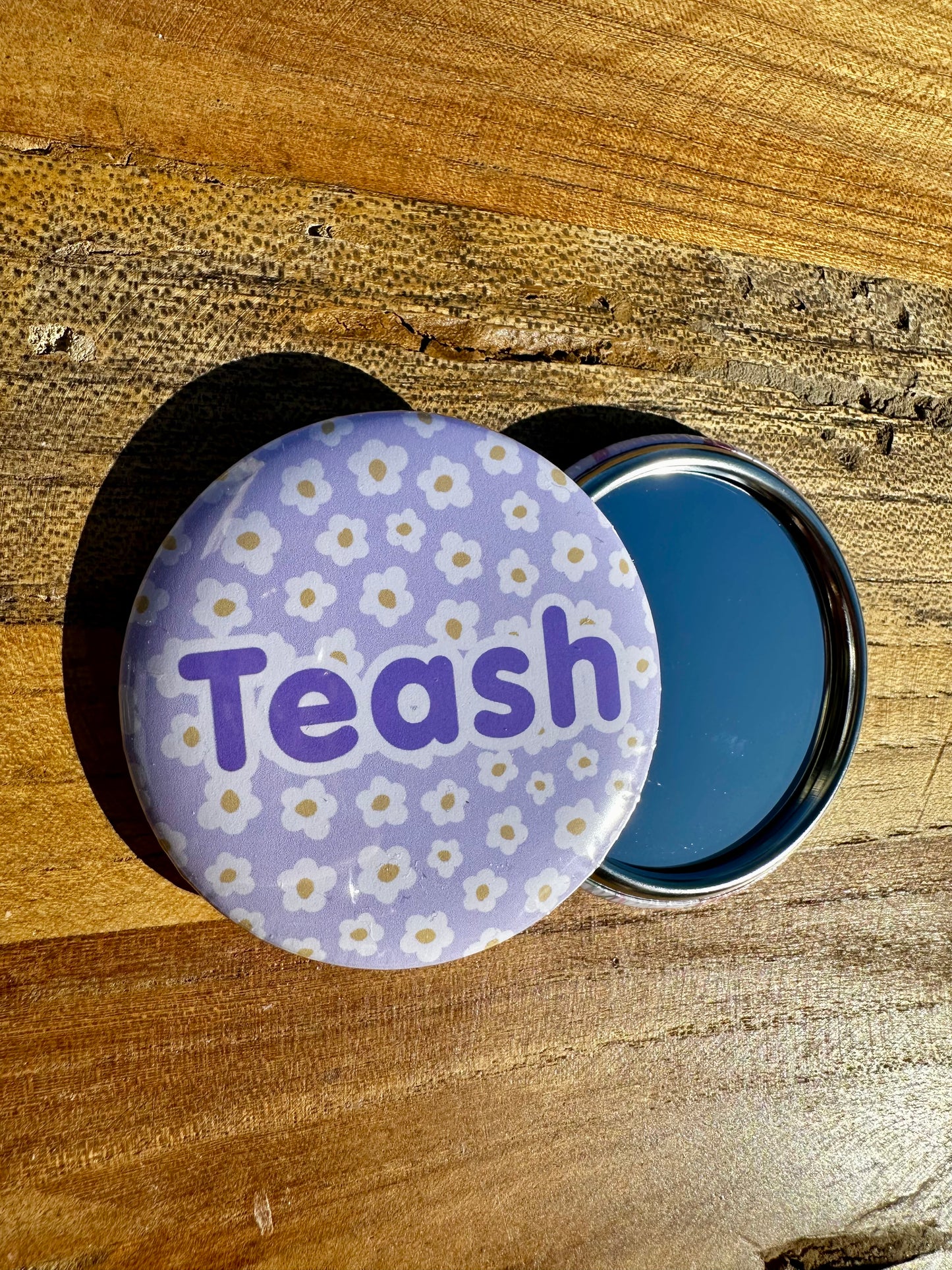 Personalised Floral Pocket Mirror