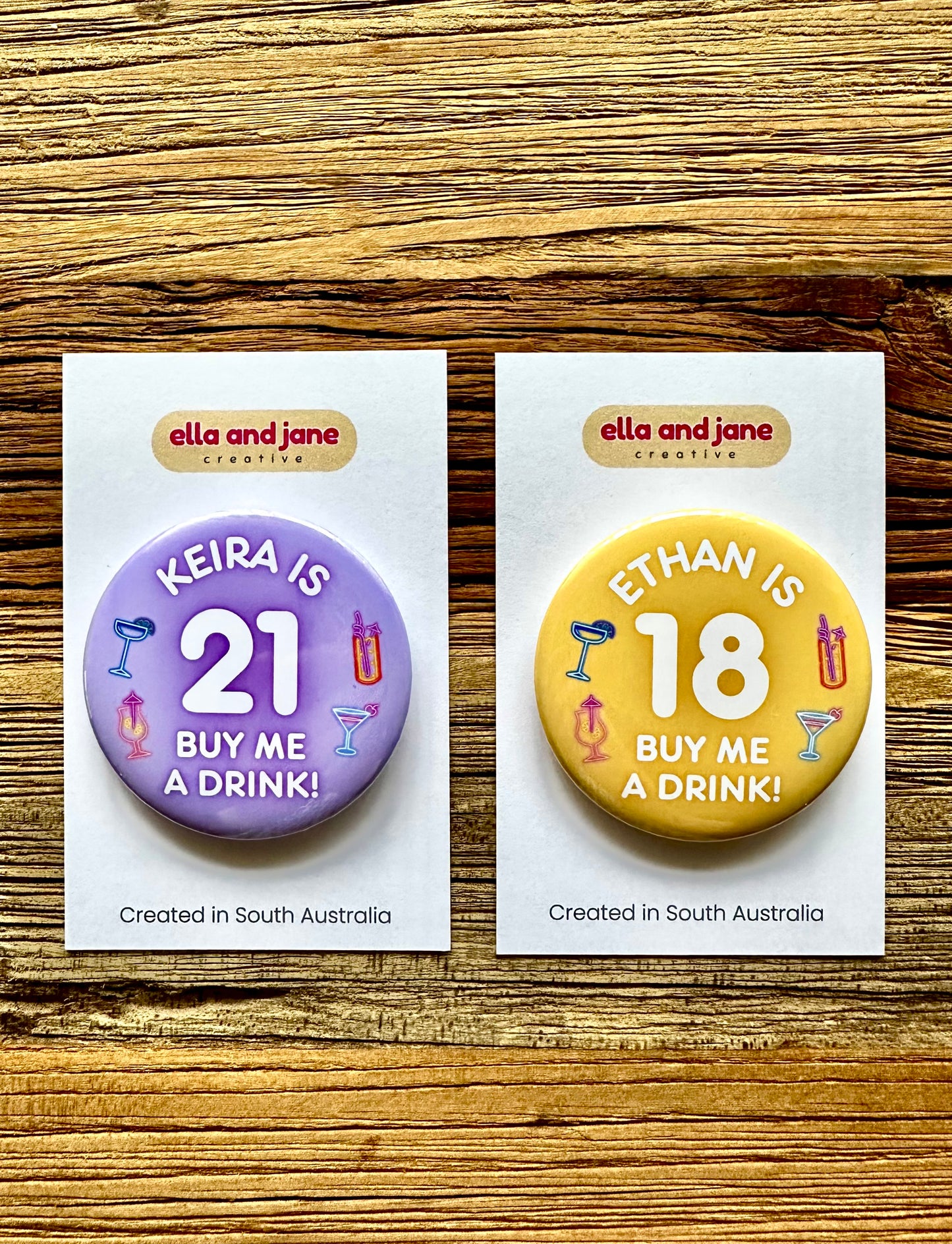 Birthday Drinks Party Badge