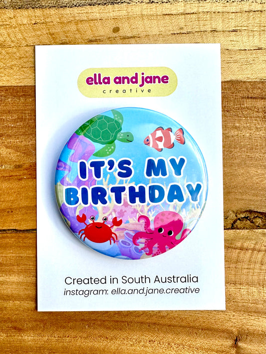 Under The Sea Birthday Badge