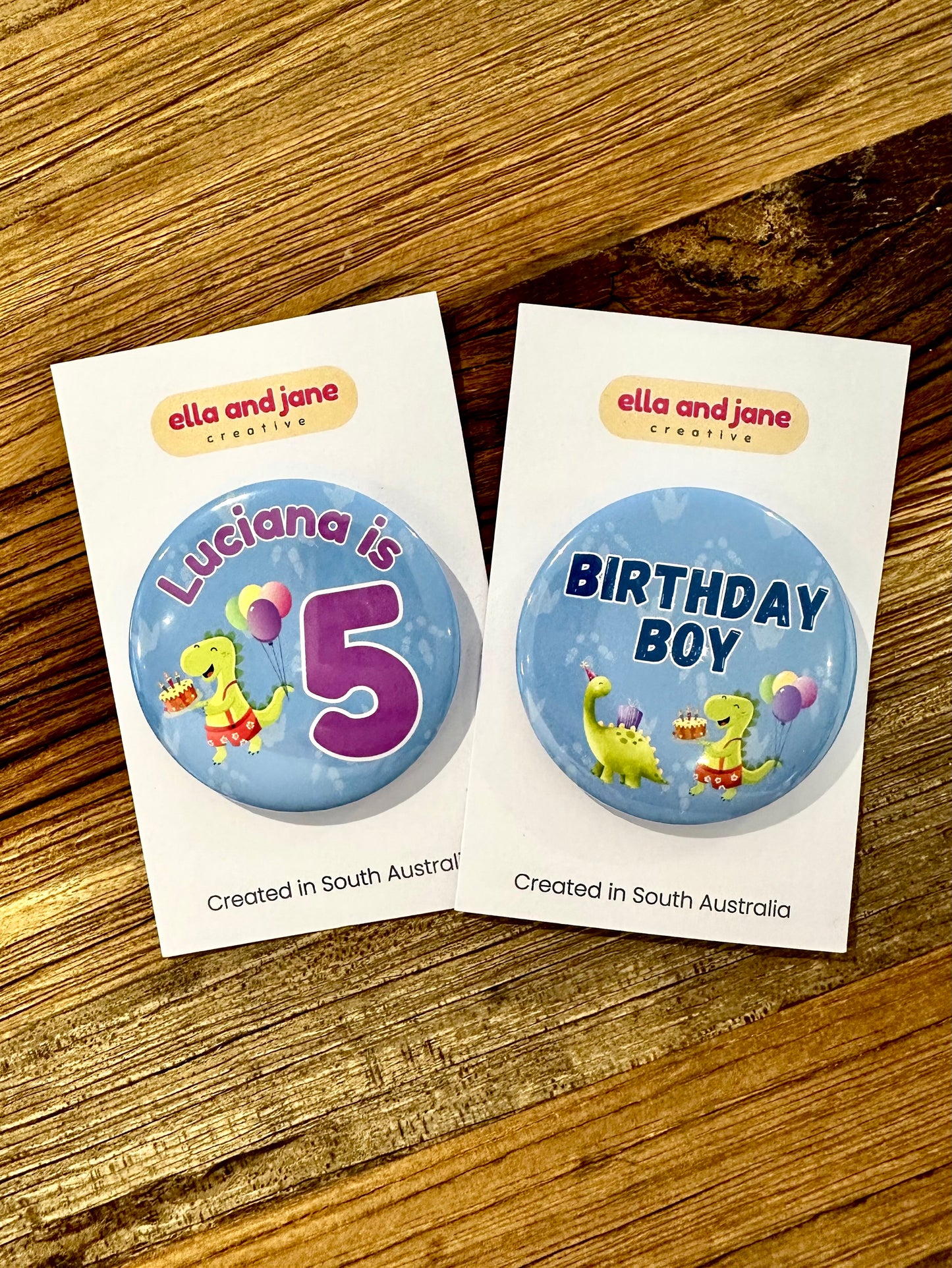 Dinosaur Roar Birthday Badge