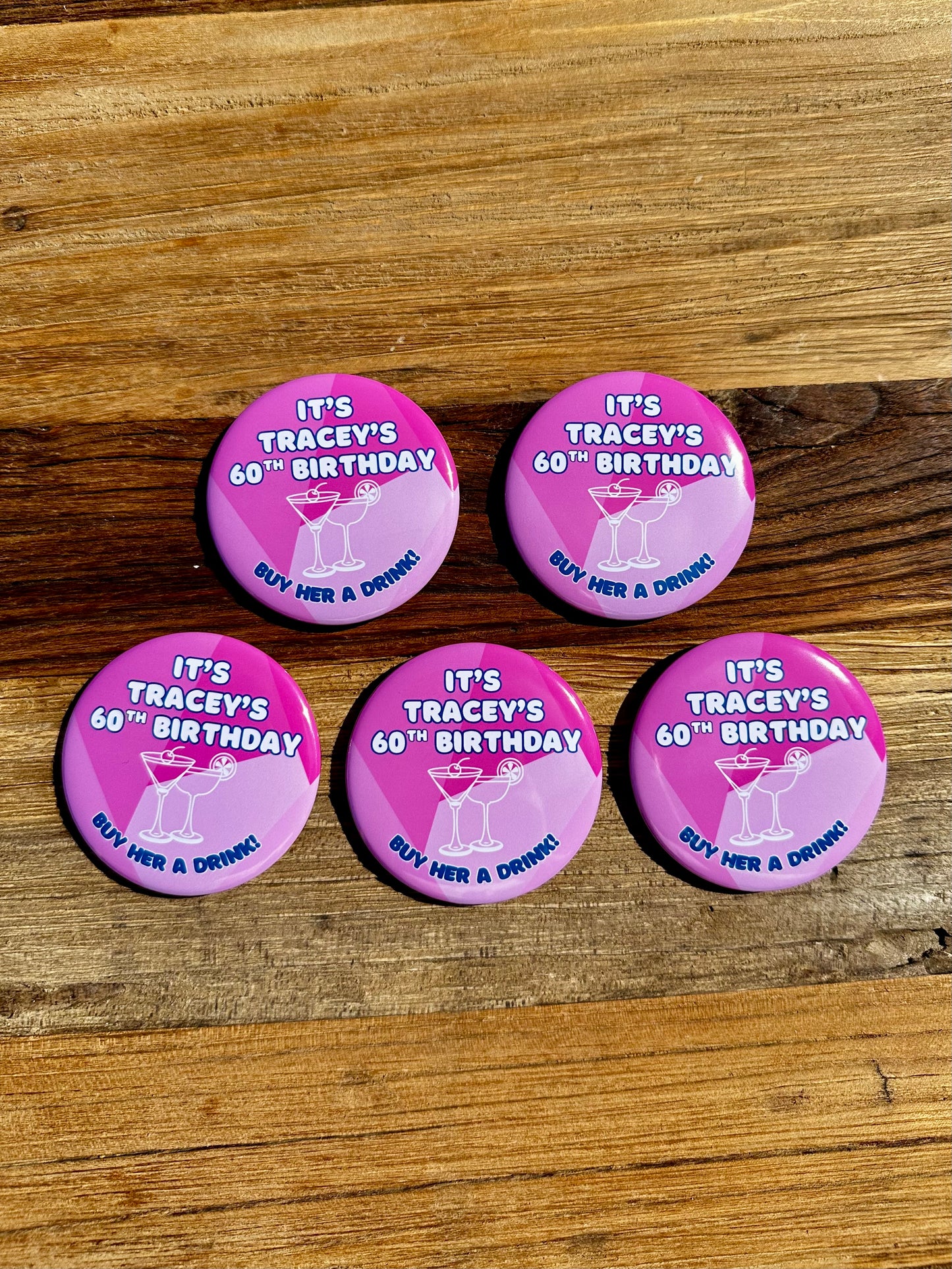 Birthday Drinks Party Badge