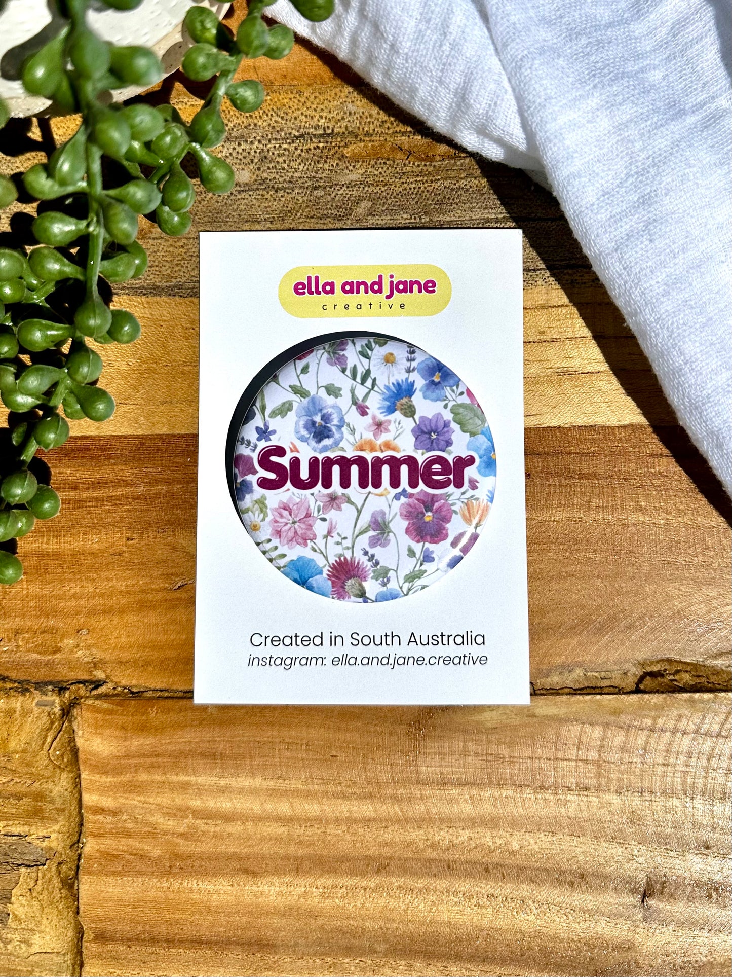 Personalised Floral Pocket Mirror