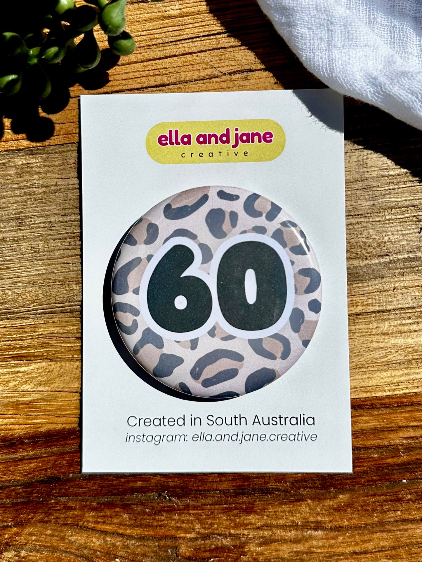 Leopard Delight Birthday Badge