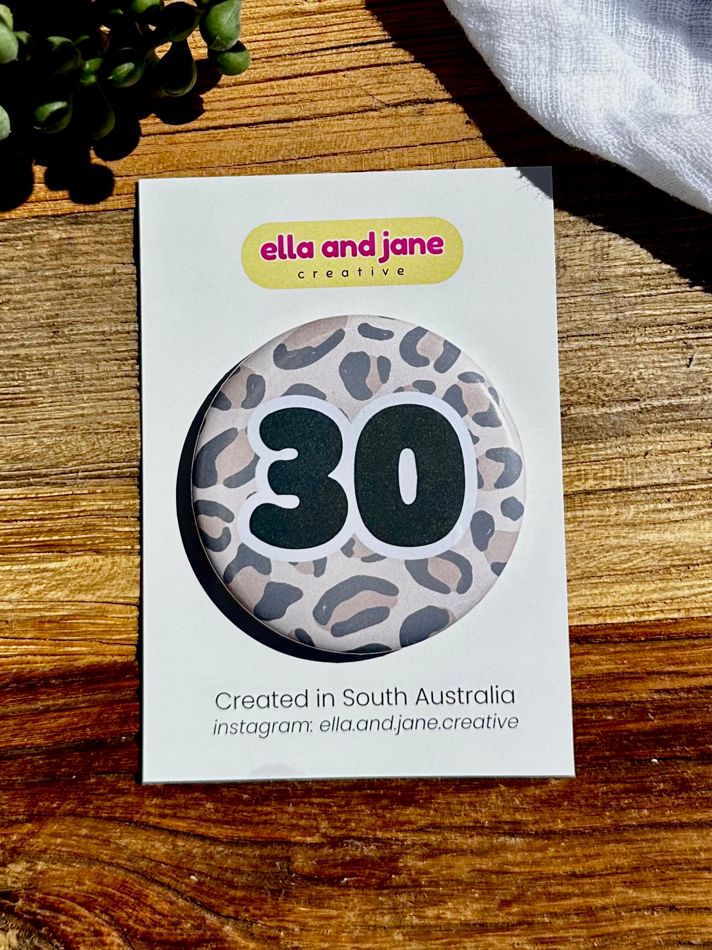 Leopard Delight Birthday Badge