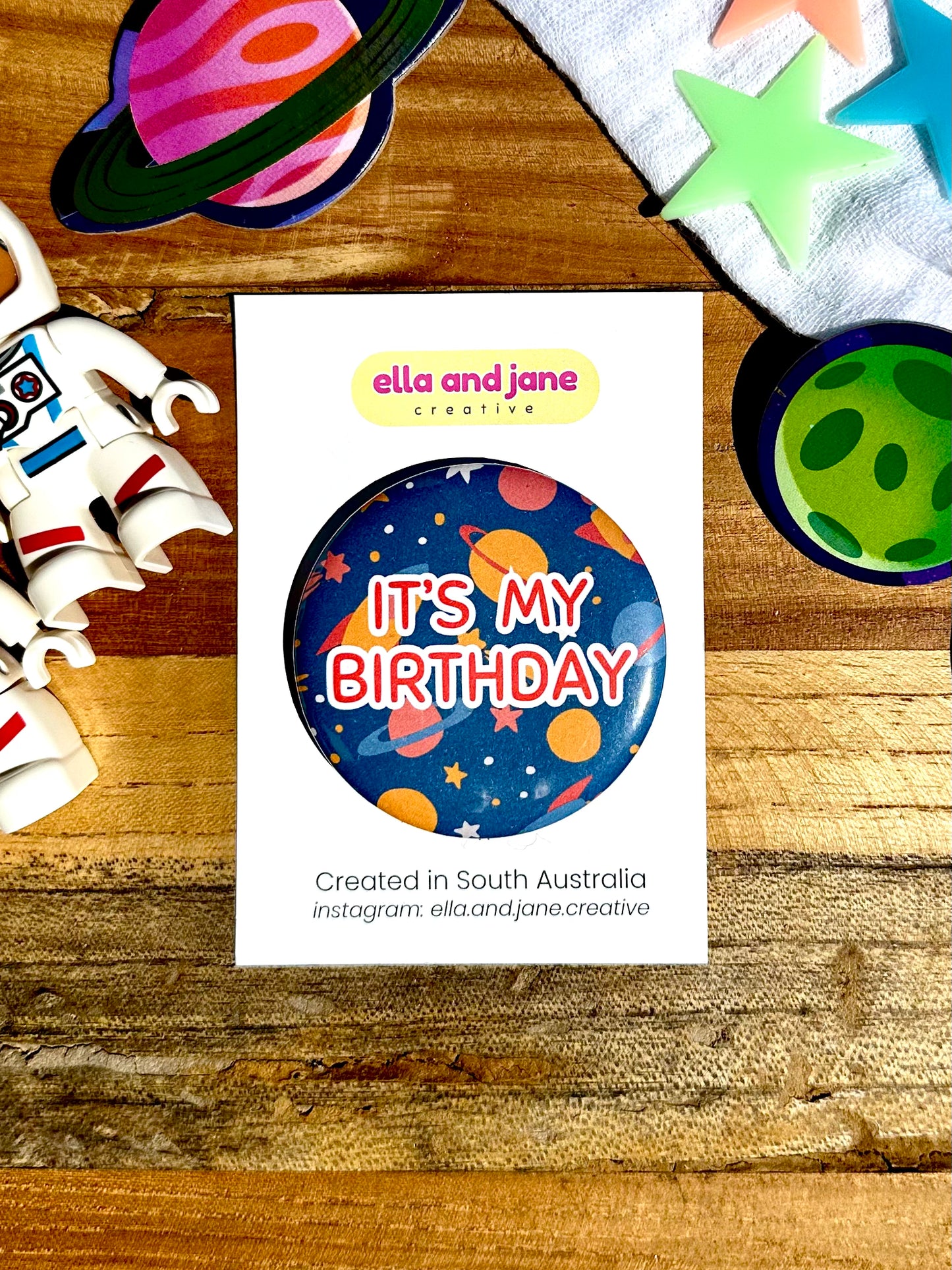 Space Adventures Birthday Badge