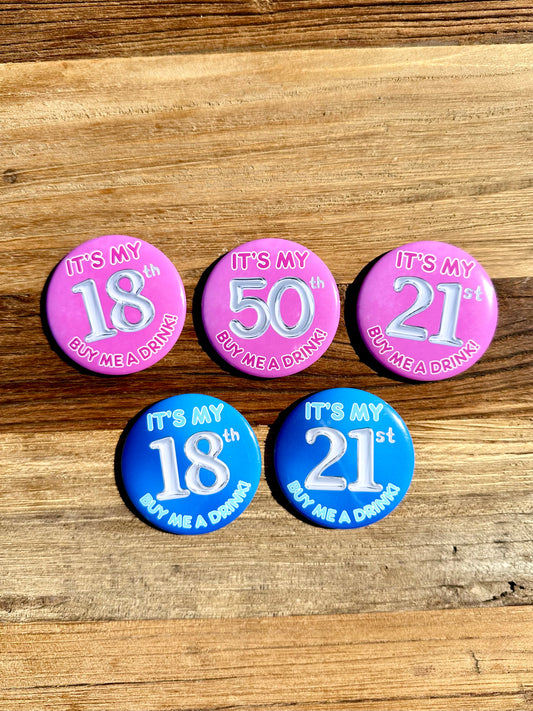Buy Me A Drink Birthday Badge