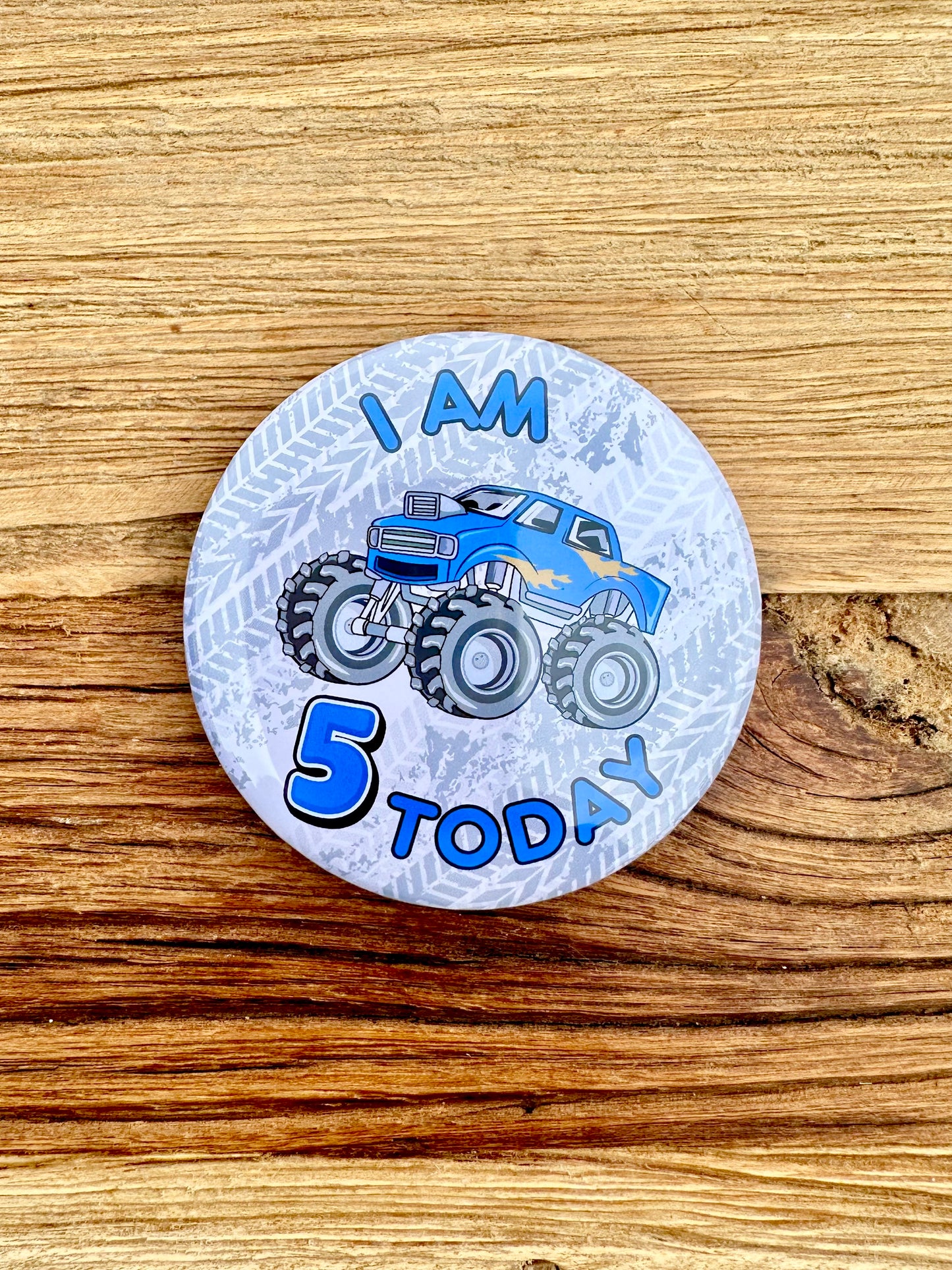 Monster Truck Birthday Badge