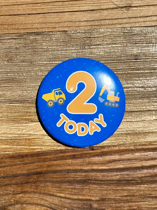 Construction Site Birthday Badge