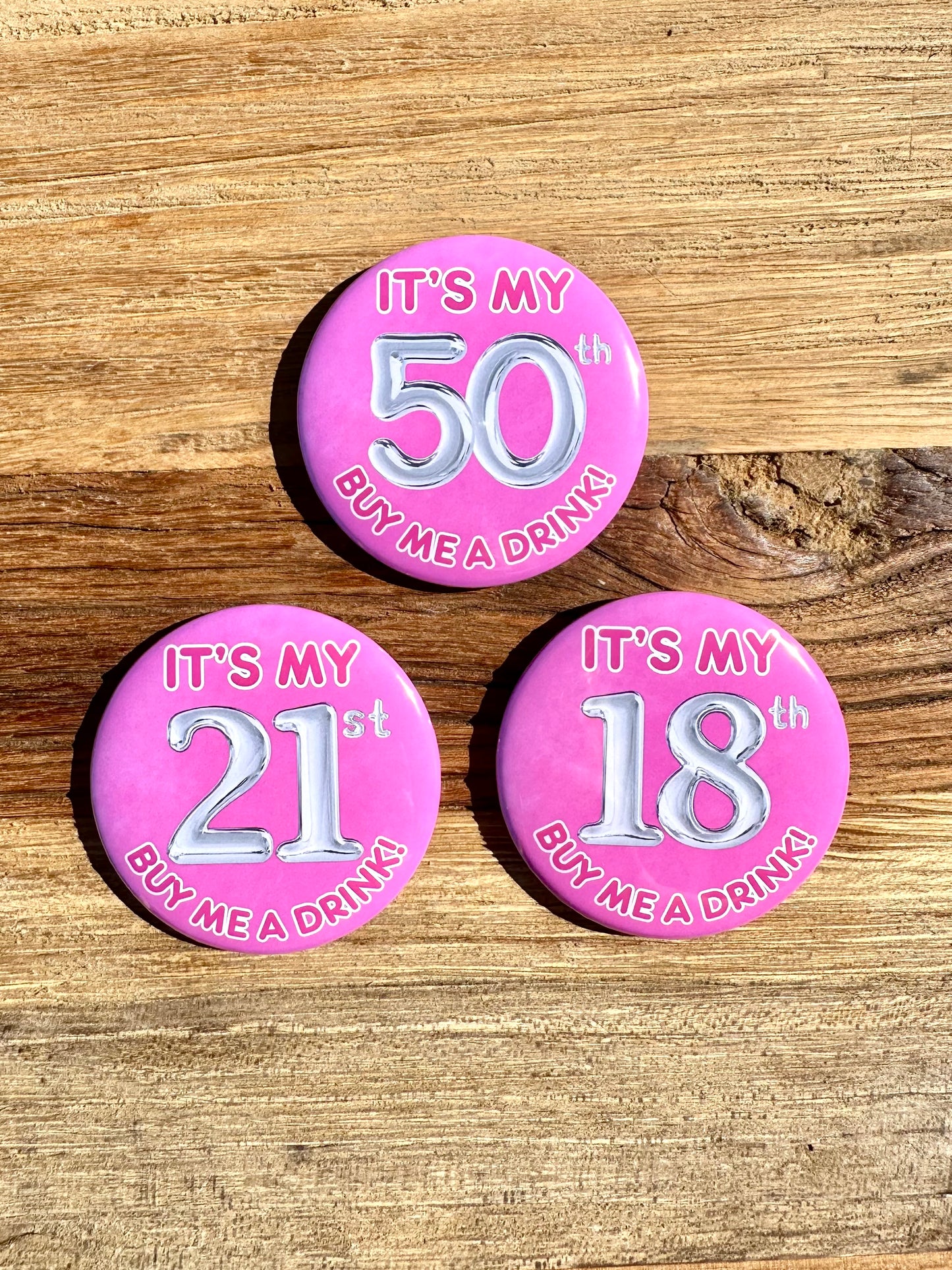 Buy Me A Drink Birthday Badge