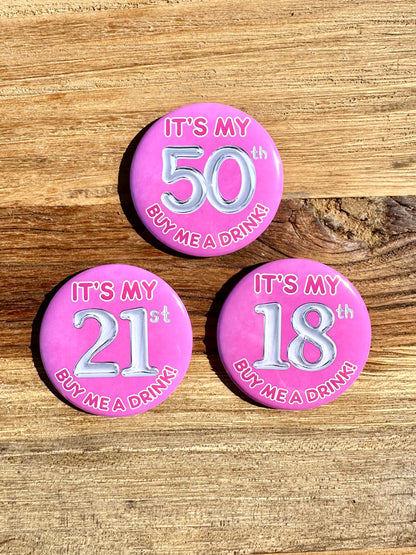 Buy Me A Drink Birthday Badge