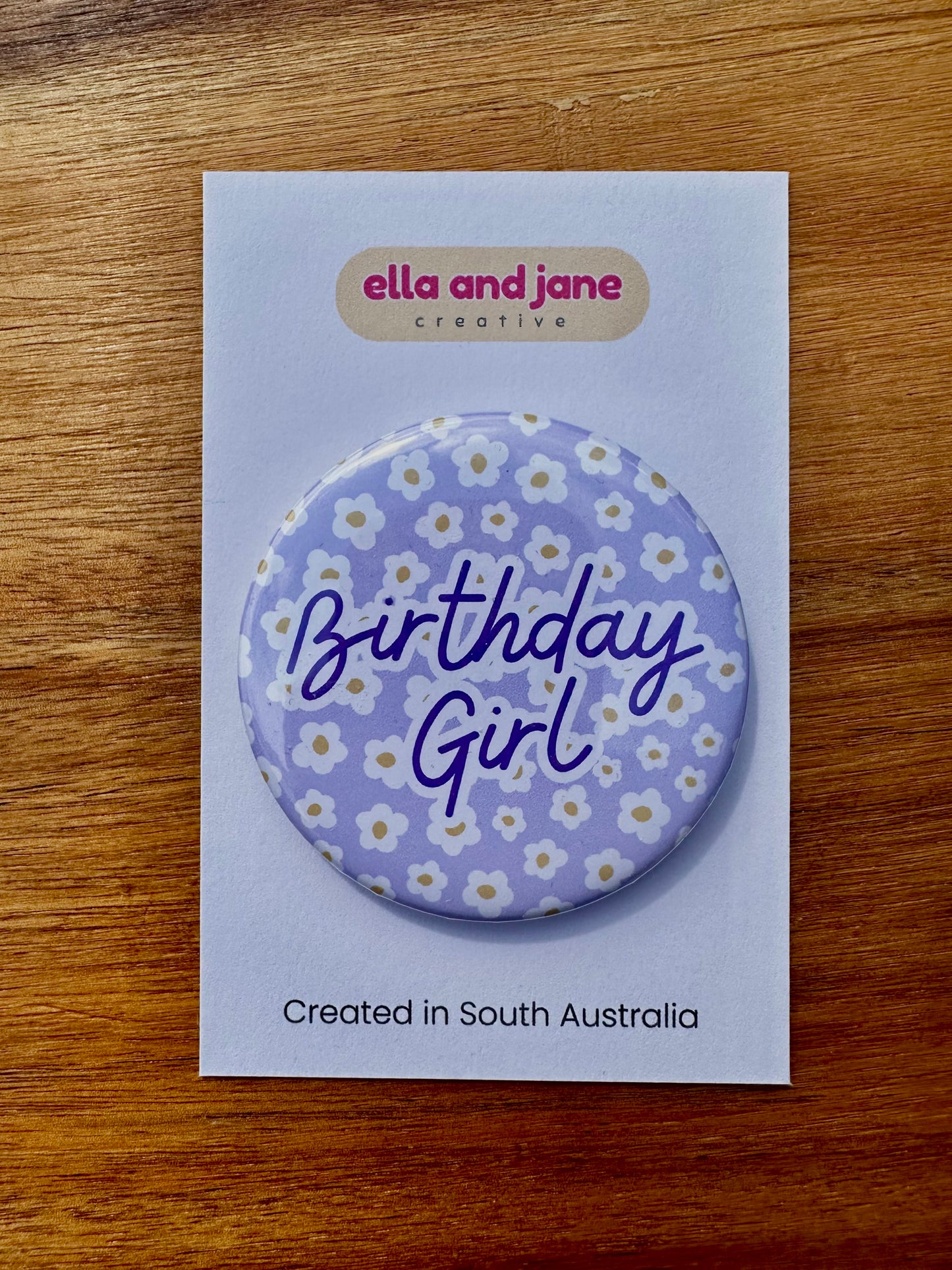 Lilac Flowers Birthday Badge