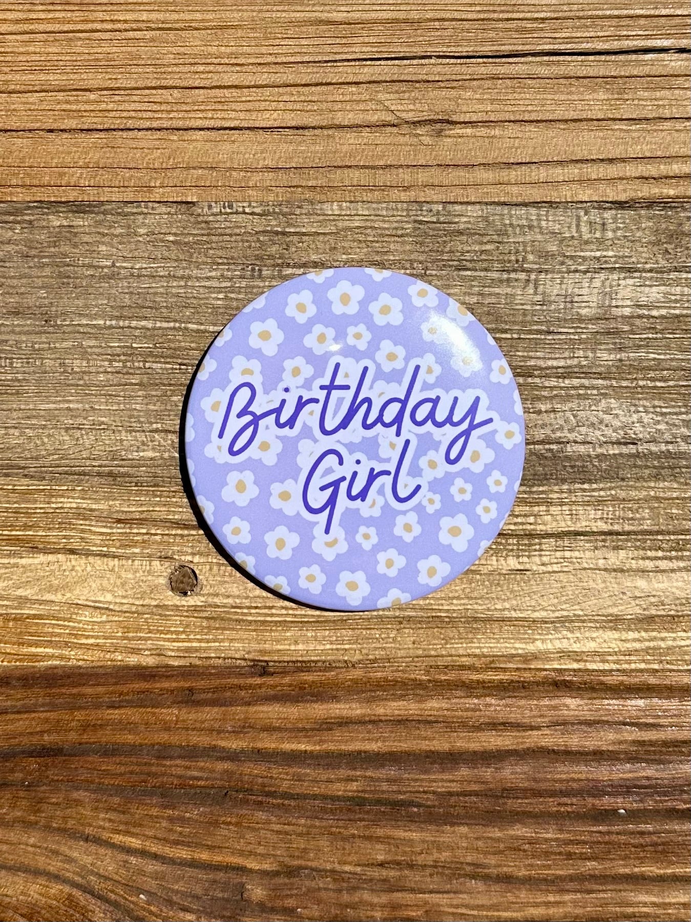 Lilac Flowers Birthday Badge