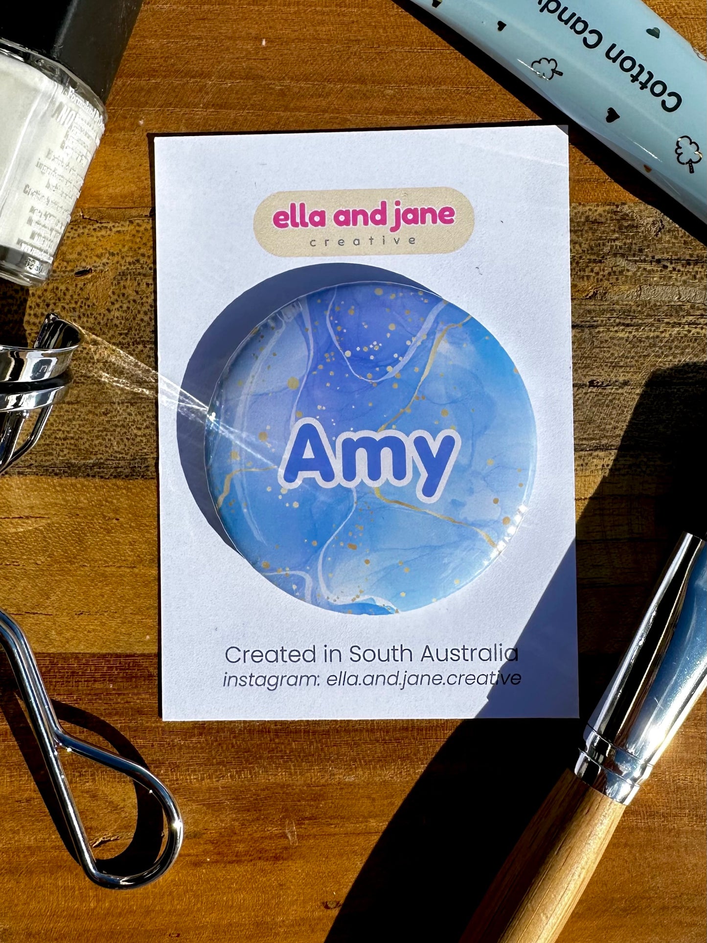 Personalised Abstract Pocket Mirror