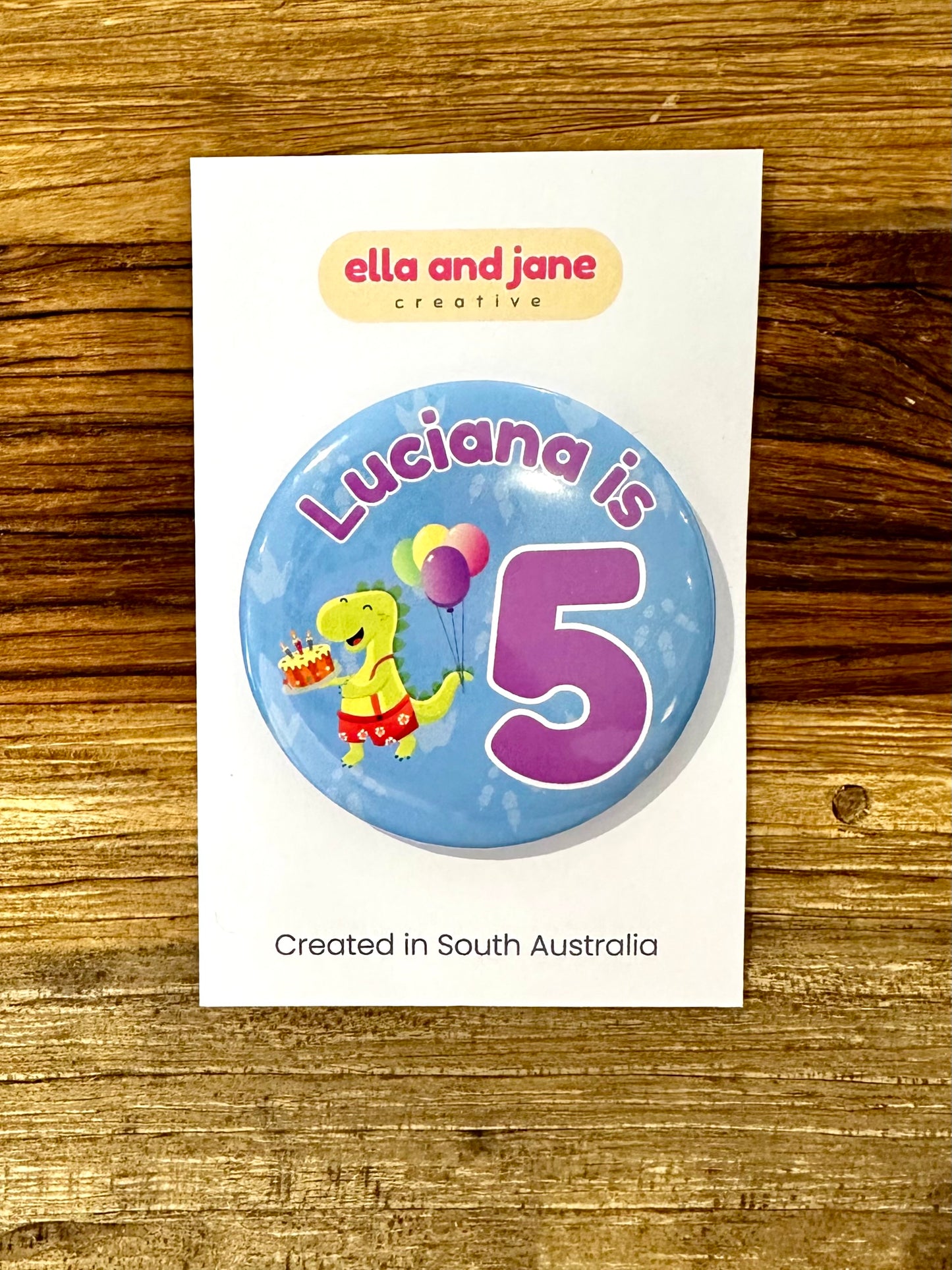 Dinosaur Roar Birthday Badge