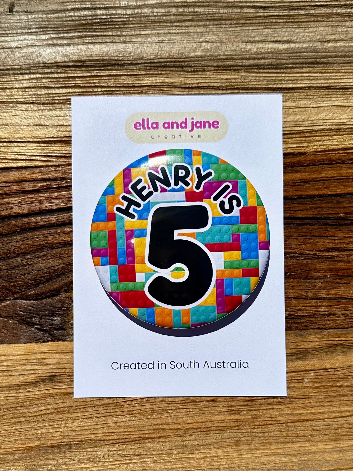 Building Blocks Birthday Badge