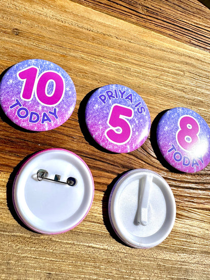 Glitter Sparkle Birthday Badge