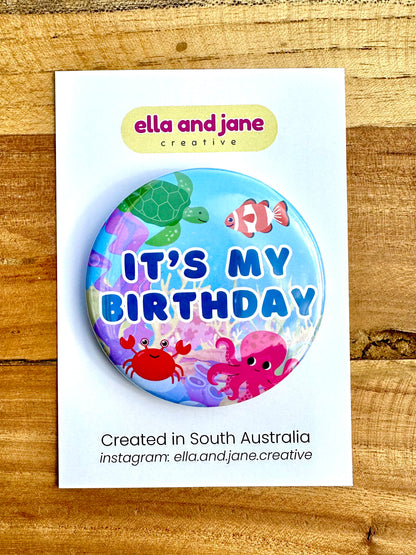 Under The Sea Birthday Badge