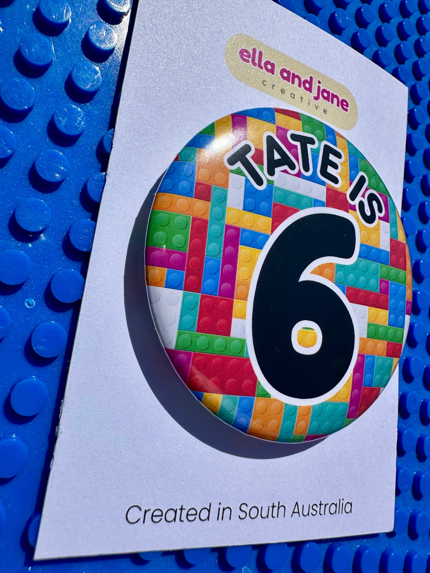 Building Blocks Birthday Badge