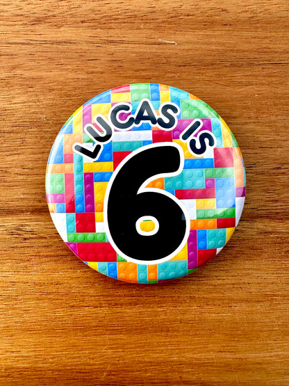 Building Blocks Birthday Badge