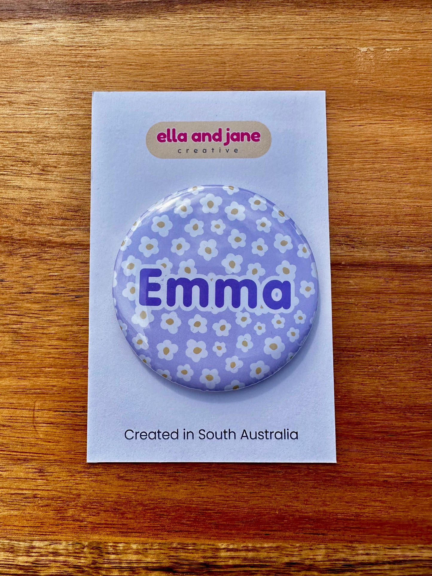 Lilac Flowers Birthday Badge