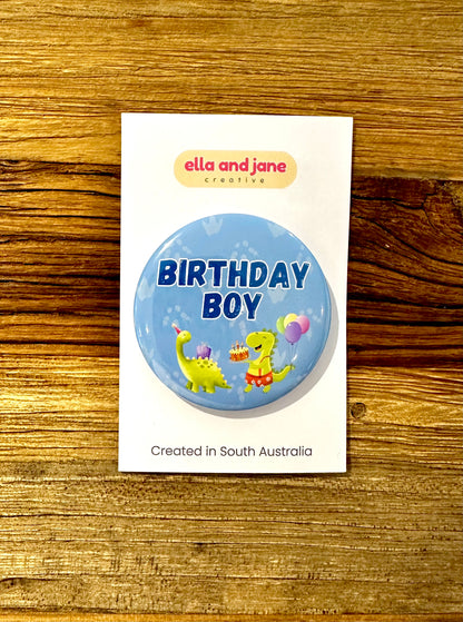 Dinosaur Roar Birthday Badge