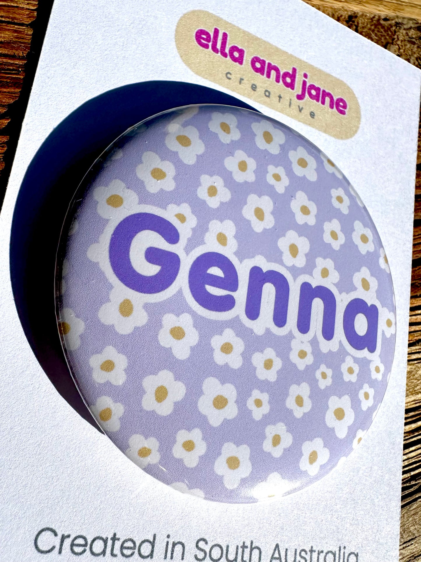 Lilac Flowers Birthday Badge