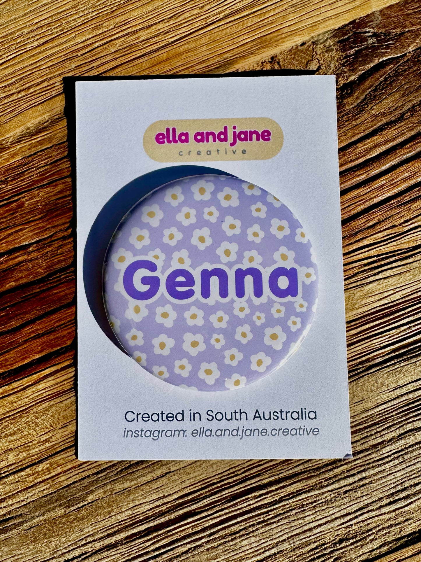Lilac Flowers Birthday Badge