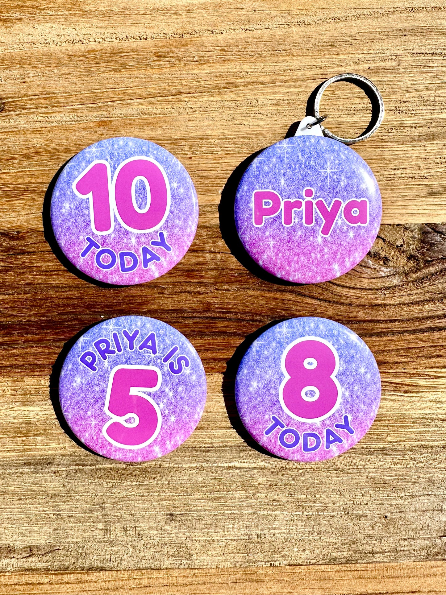 Glitter Sparkle Birthday Badge